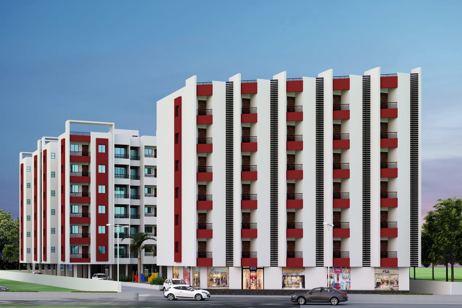3D render of Haridas Residency